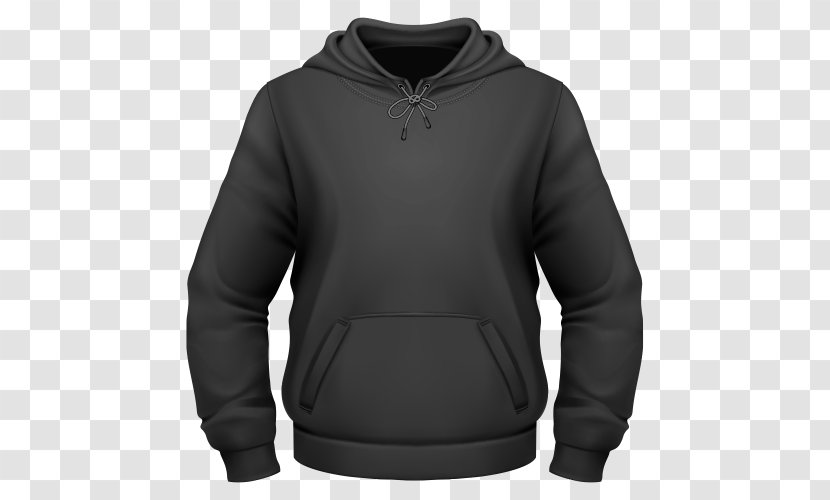 Hoodie T-shirt Jacket Clothing Sweater - Black Transparent PNG