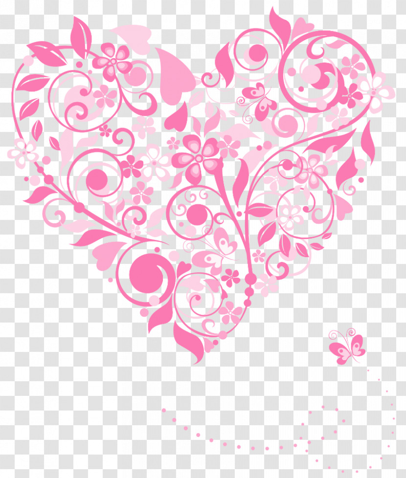 Heart Pink Heart Love Pattern Transparent PNG
