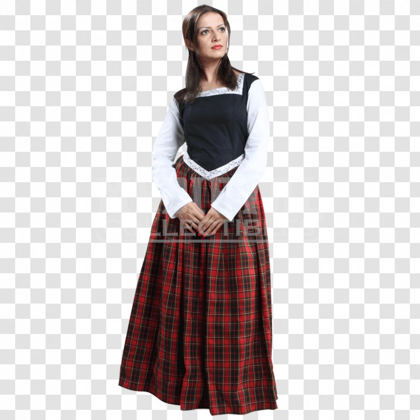 Tartan Kilt Full Plaid Skirt Dress - Scottish Highlands Transparent PNG