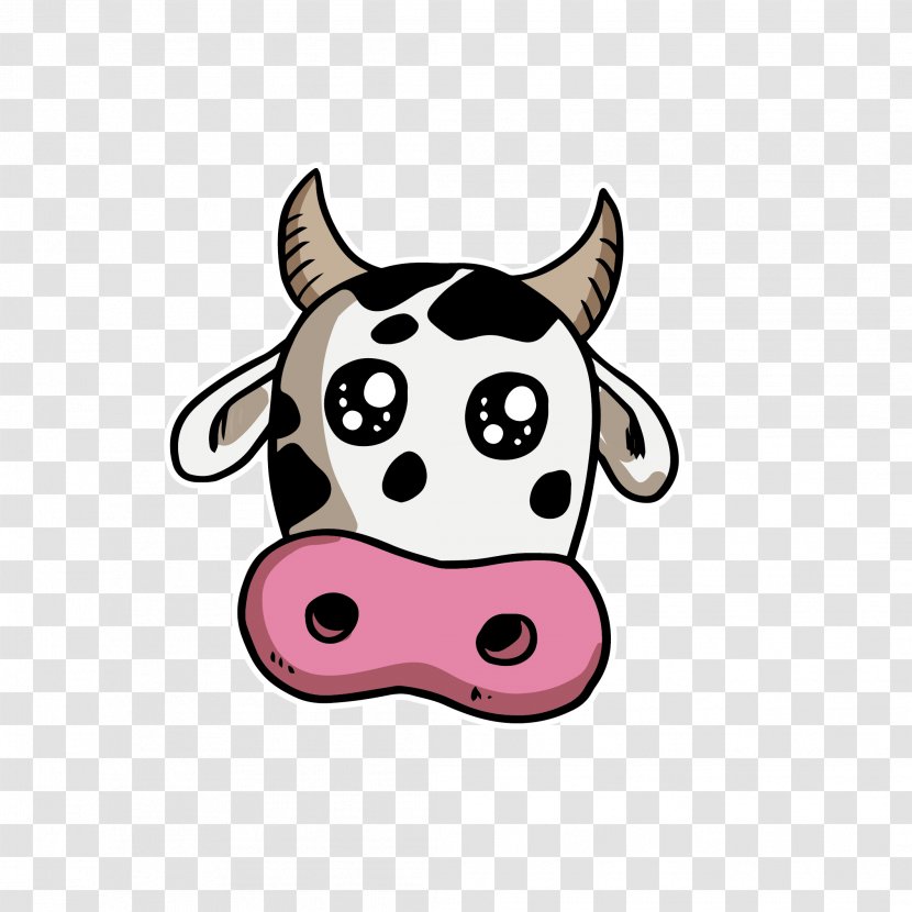 Cattle Euclidean Vector - Head - Eyes Glow Meng Cow Transparent PNG