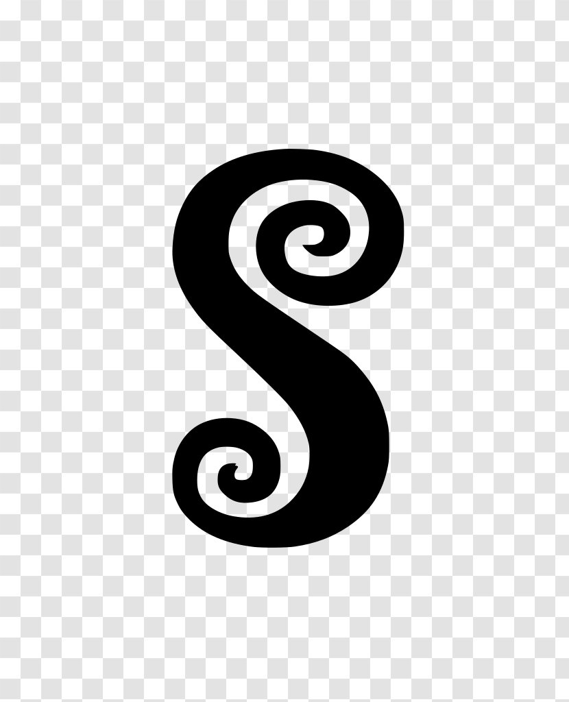 Font Spiral Line Black-and-white Number - Symbol Transparent PNG