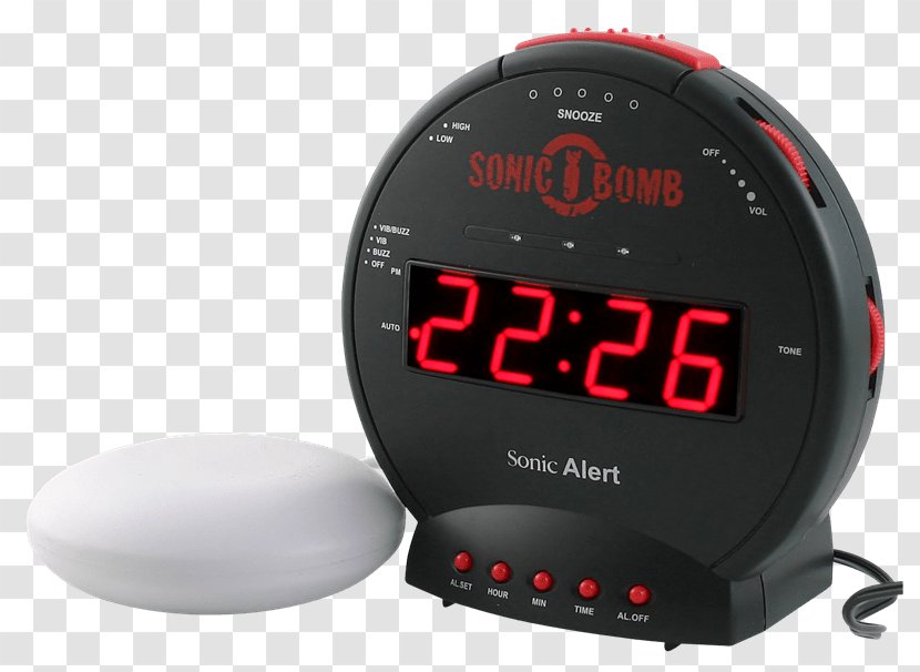 Alarm Clocks Vibration Bomb Conrad Electronic International SBB500SS-IG Quartz Clock Black - Se Transparent PNG