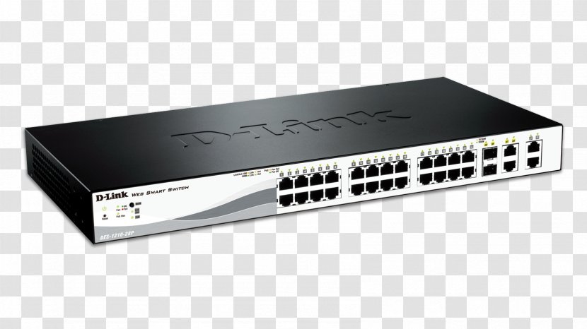 Power Over Ethernet Gigabit Network Switch Fast Transparent PNG