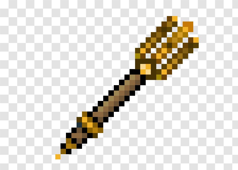 Minecraft Weapon Terraria Sword Video Game - Mod - Gold Texture Transparent PNG