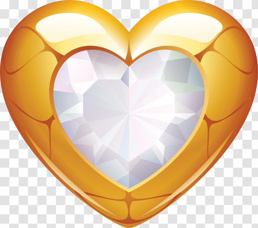 Heart Rose Gold - Valentine S Day - Diamond Transparent PNG