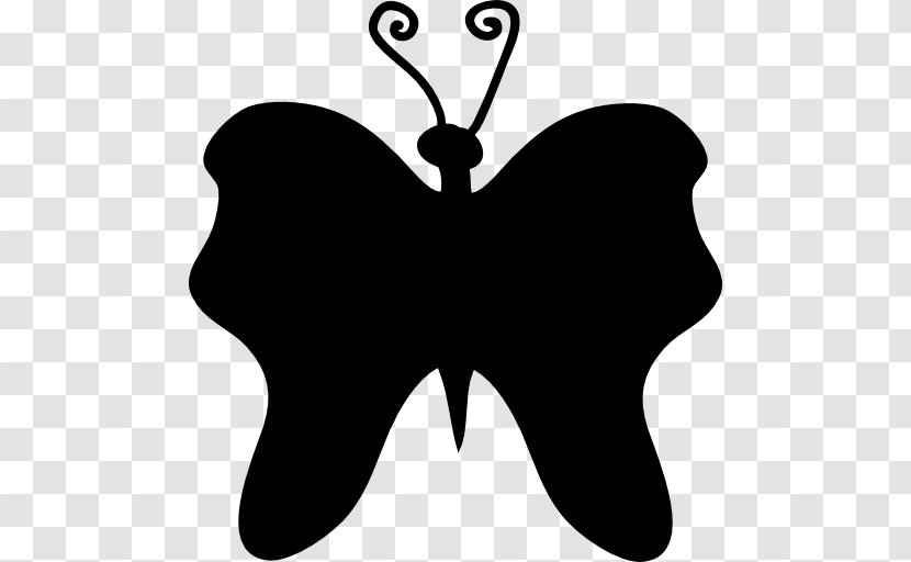 Butterfly Insect Silhouette Moth Clip Art - Monochrome Transparent PNG