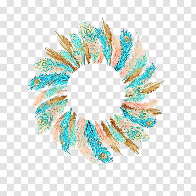 Turquoise - Plant Feather Transparent PNG