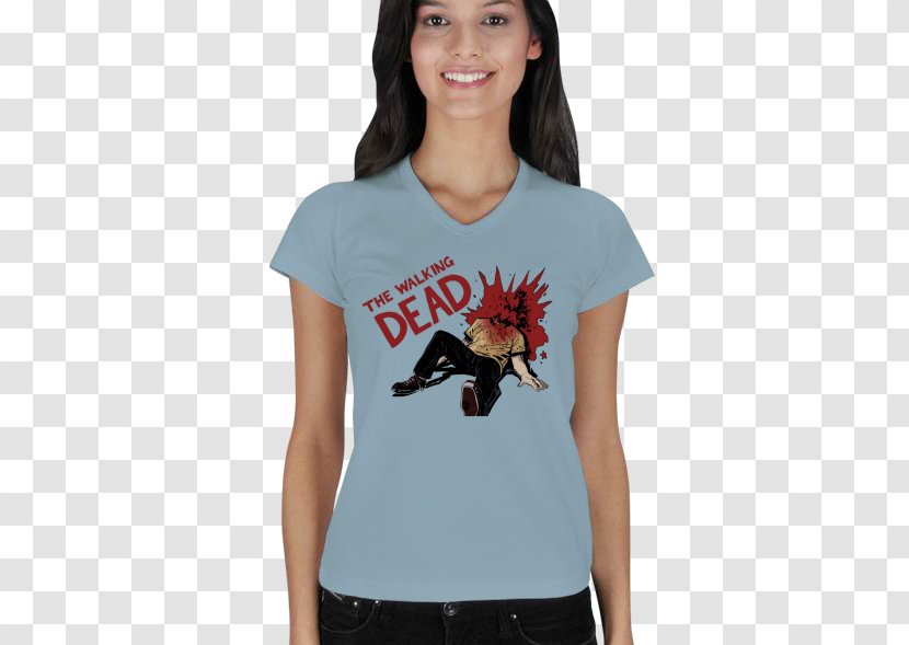 T-shirt Shoulder Sleeve The Walking Dead Bluza - Neck - Norman Reedus Transparent PNG