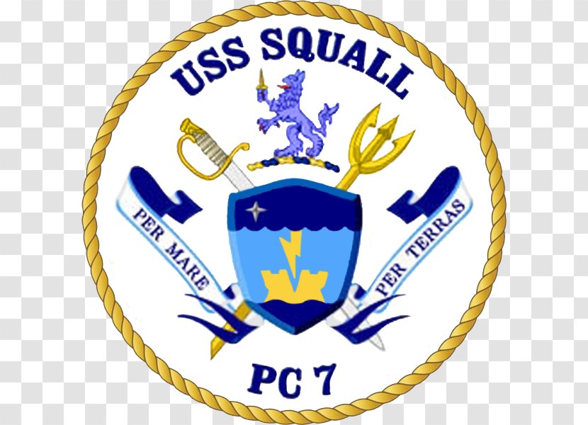 USS Squall Cyclone-class Patrol Ship Boat United States Navy Thunderbolt - Uss Tempest Pc2 - Emblem Transparent PNG