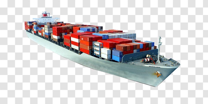 Container Ship Maritime Transport Cargo - A Filled With Colored Boxes Transparent PNG