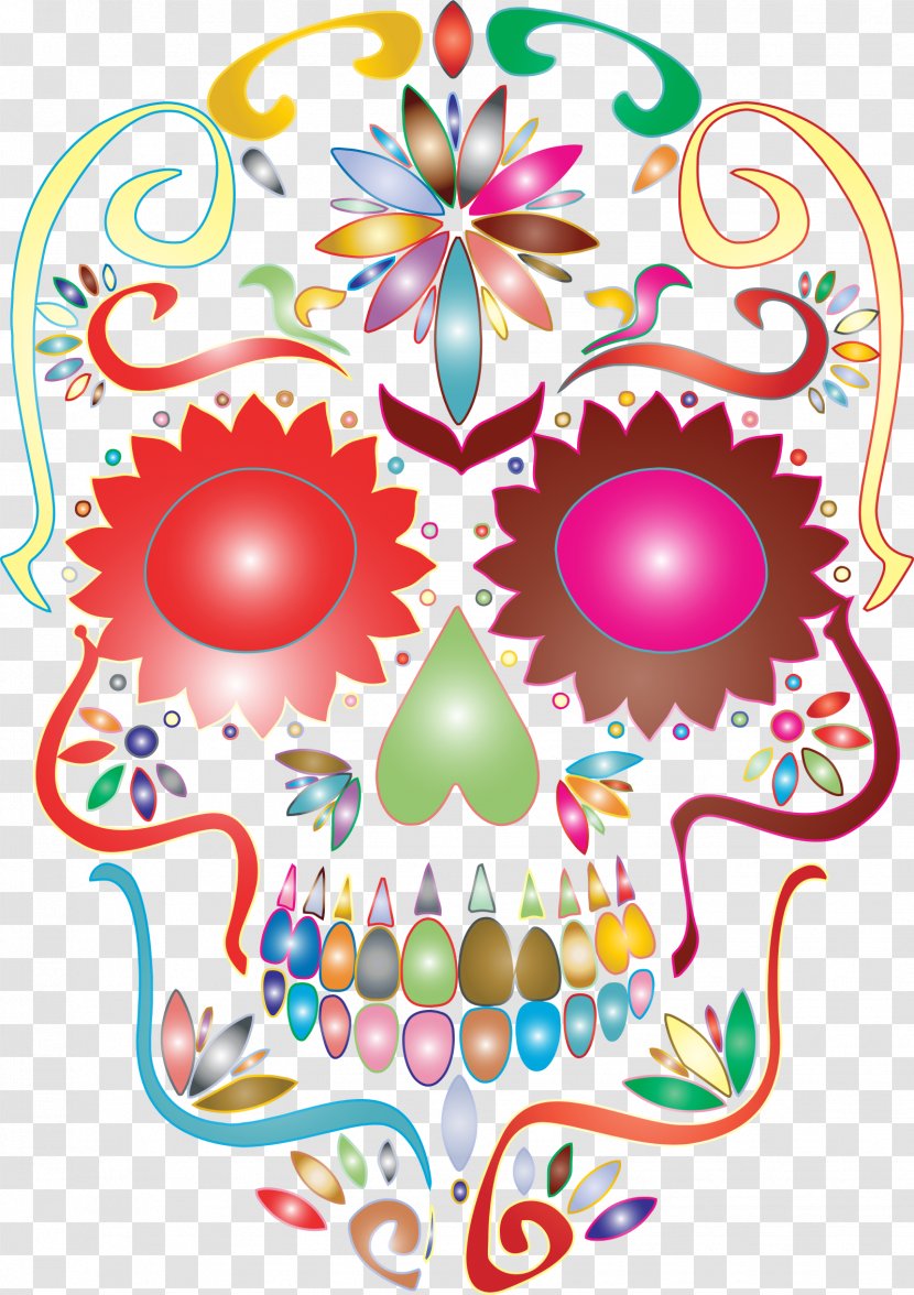 Calavera Skull Desktop Wallpaper Clip Art - Artwork - Sugar Transparent PNG