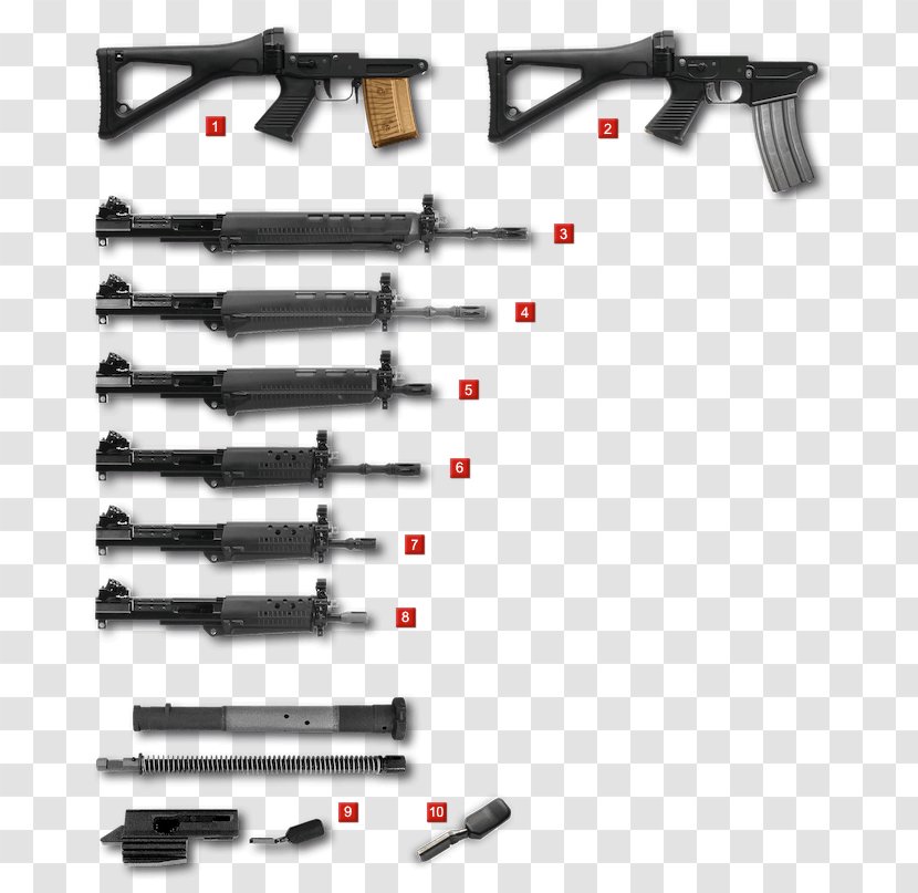 Gun Barrel Firearm SIG SG 550 553 Swiss Arms - Karabinek Sig Sg 551 - Weapon Transparent PNG