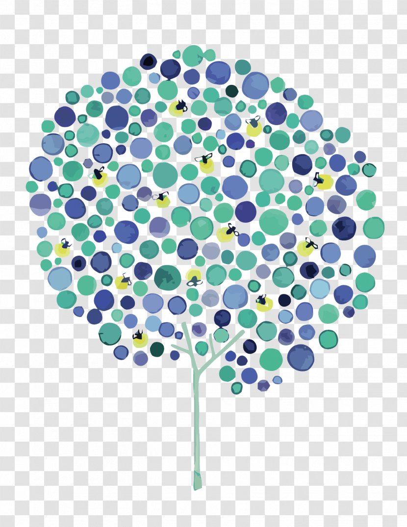 Watercolor Painting Paper Art Printmaking - Symmetry - Vector Wave Point Tree Transparent PNG