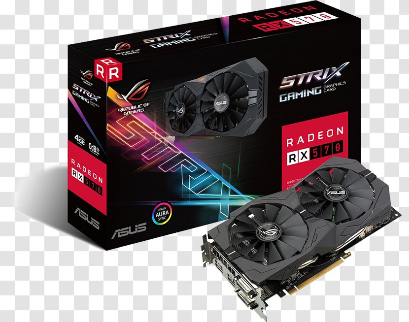 Graphics Cards & Video Adapters AMD Radeon 500 Series GDDR5 SDRAM Republic Of Gamers - Electronics Accessory - Amd Transparent PNG