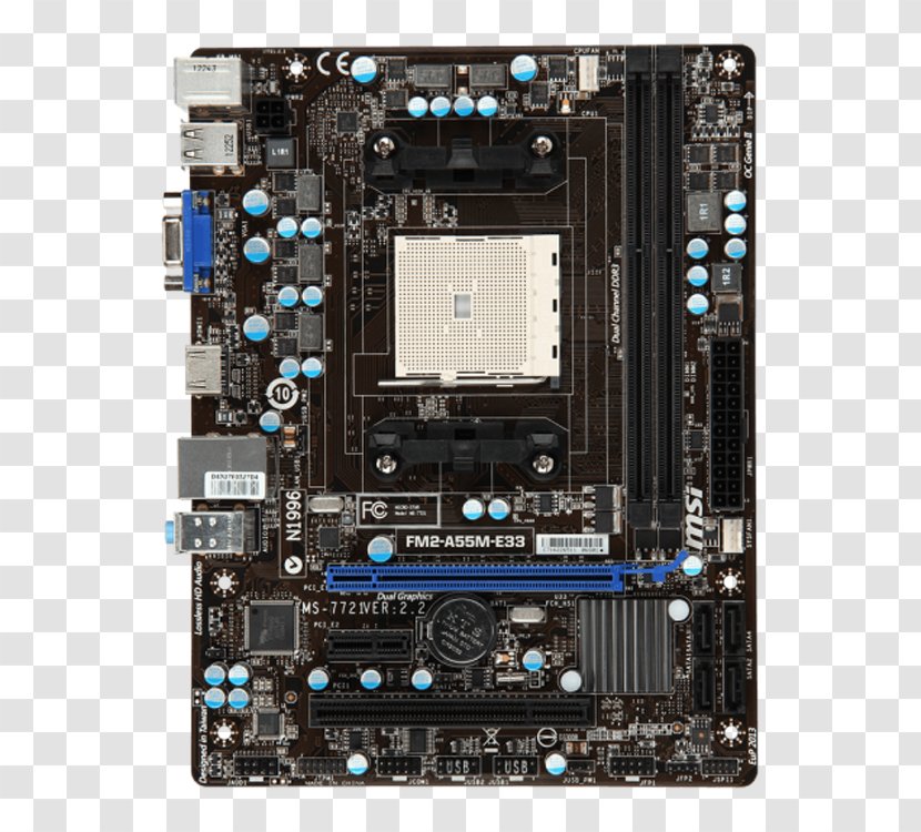Motherboard Computer Hardware Cases & Housings MSI FM2-A55M-E33 - Msi Fm2a55me33 - Case Transparent PNG