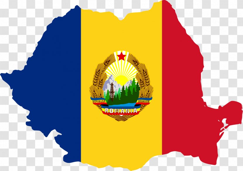 Socialist Republic Of Romania Flag Map - Bulgaria - Communism Transparent PNG