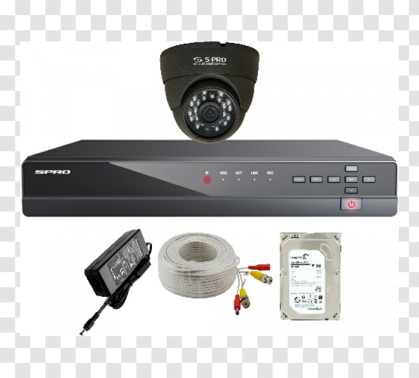 Digital Video Recorders Closed-circuit Television Network Recorder - Cctv Camera Dvr Kit Transparent PNG