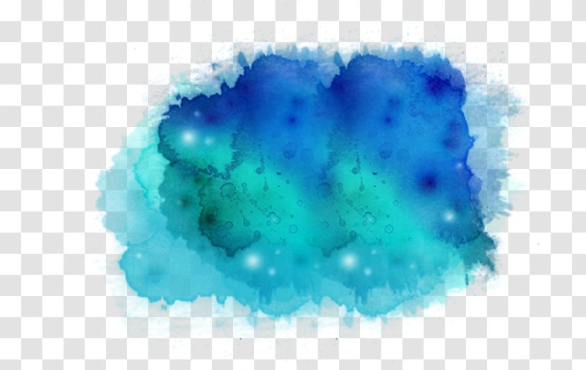 Watercolor Painting Ink - Azure Transparent PNG