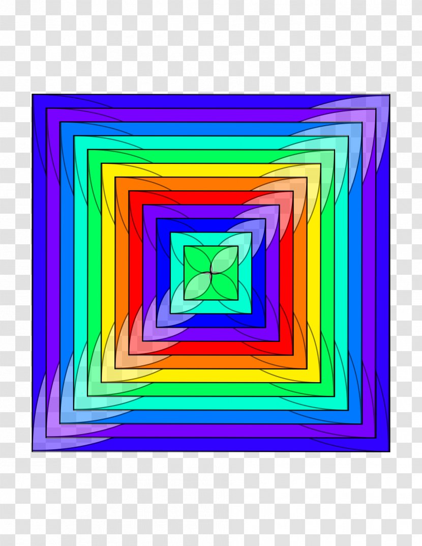 Square Drawing - Area - Rainbow Transparent PNG