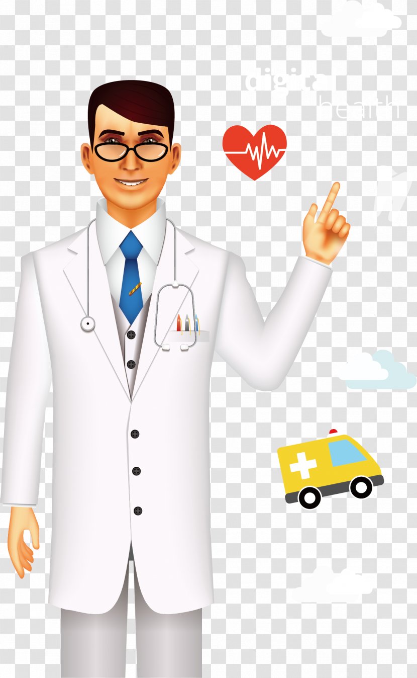 Cartoon Physician - Eyewear - Doctor Element Transparent PNG
