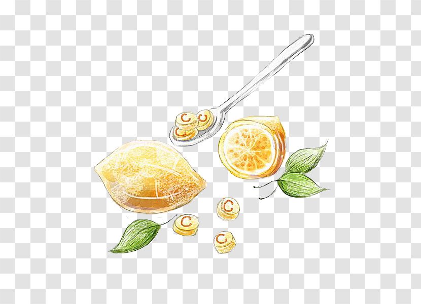 Dietary Supplement Lemon Vitamin C Spoon - Gastritis - And Transparent PNG