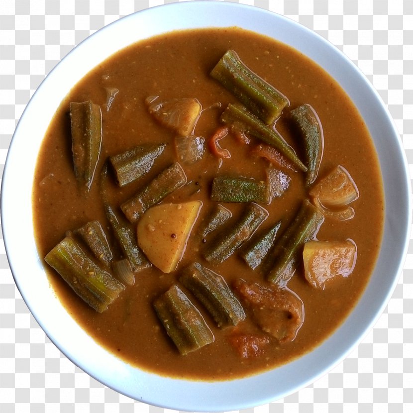 Sambar Indian Cuisine Gravy Vegetarian Dosa - Stew - Okra Transparent PNG