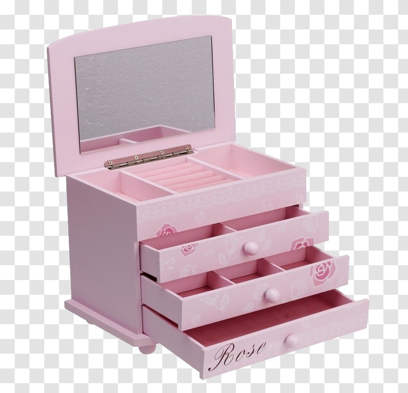 China Box Packaging And Labeling Casket - Pink Three-tier Jewelry Transparent PNG