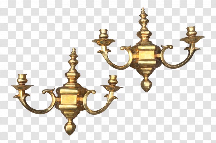 Brass Light Sconce Chandelier Candle - Incandescent Bulb Transparent PNG