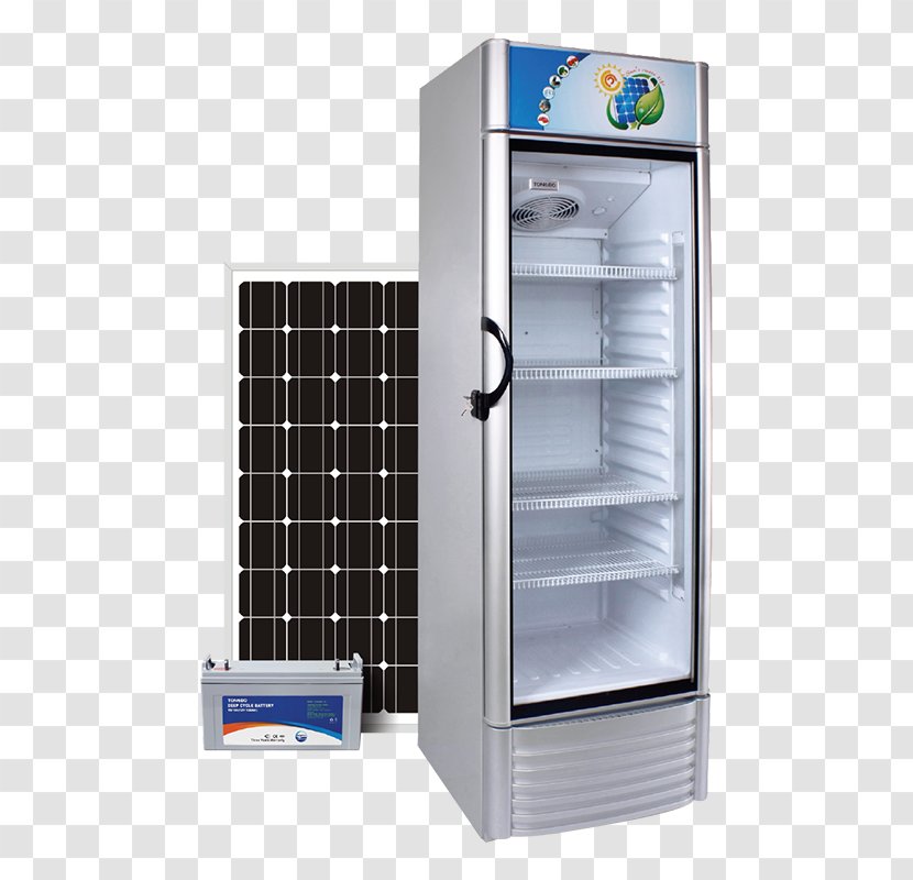 Solar-powered Refrigerator Solar Energy Panels Home Appliance - Power Transparent PNG