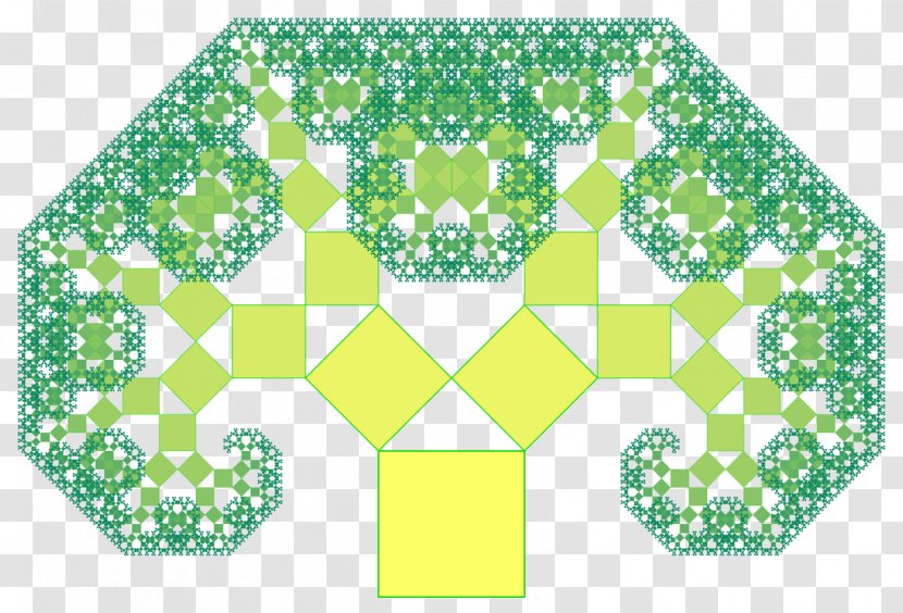 Pythagoras Tree Pythagorean Theorem Fractal Triple Mathematics - Moringa Transparent PNG