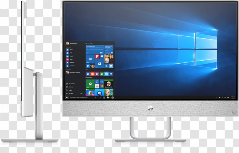 HP Pavilion Dell All-in-One Desktop Computers Hewlett-Packard - Television - Computer Pc Transparent PNG