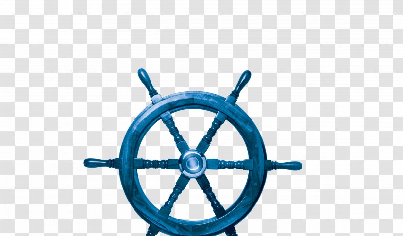 Ships Wheel Boat Steering - Fishing Vessel - Blue Transparent PNG
