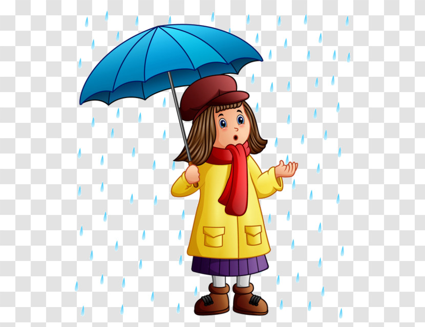 Cartoon Umbrella Rain Transparent PNG