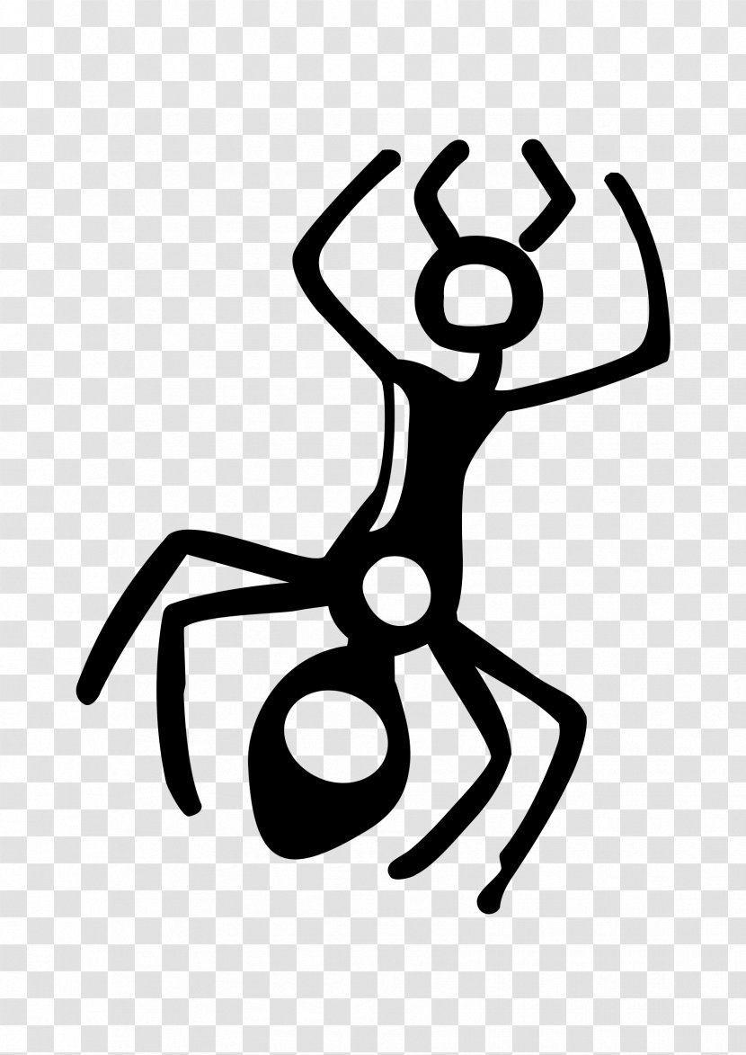 Ant Clip Art - Black And White - Lean Transparent PNG