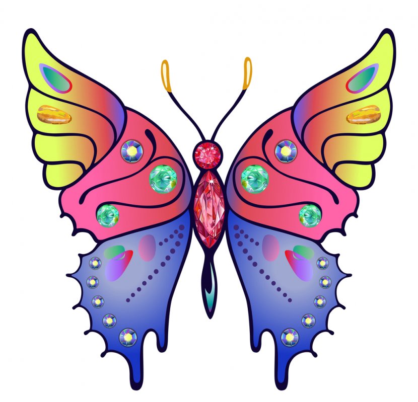 Butterfly Papillon Dog Color Clip Art - Logo Transparent PNG