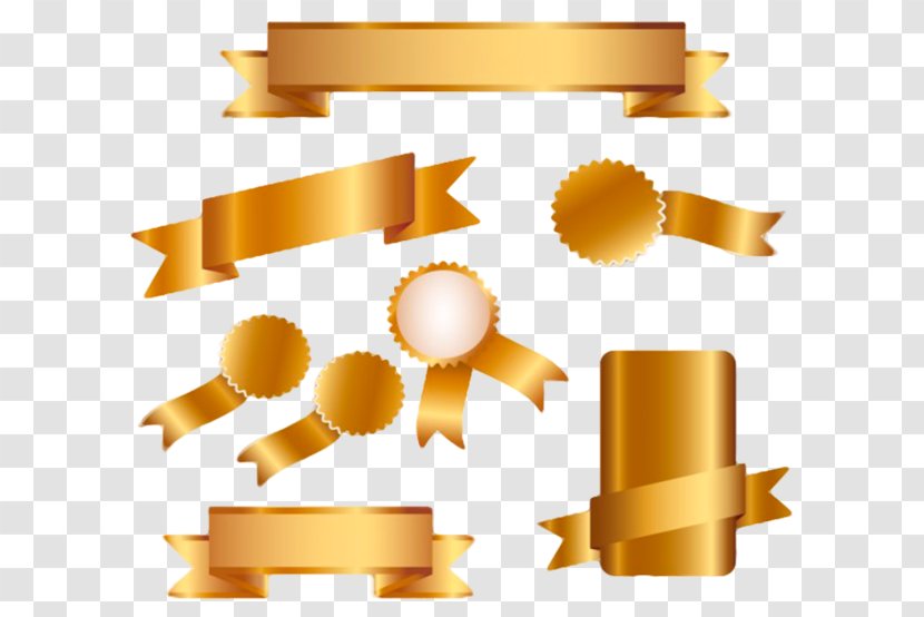 Vector Graphics Ribbon Image Clip Art - Gold Transparent PNG