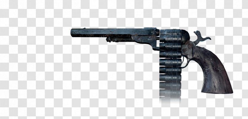 Trigger Revolver Firearm Pistol Chain Gun - Silhouette - Weapon Transparent PNG