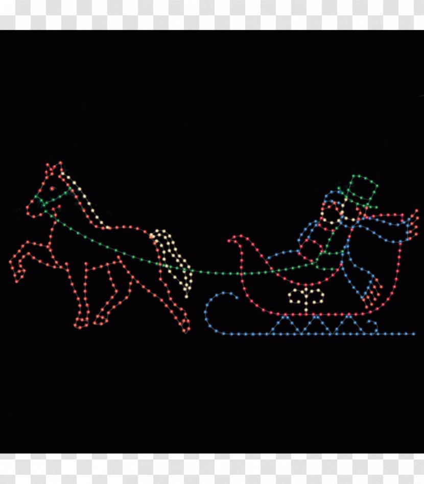 Holiday Christmas Lights Decoration Victorian Era - Creative Sleigh Transparent PNG