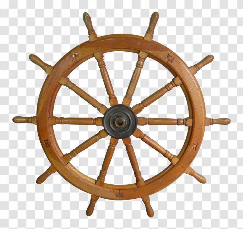Ship's Wheel Wood Helmsman - Steering Transparent PNG