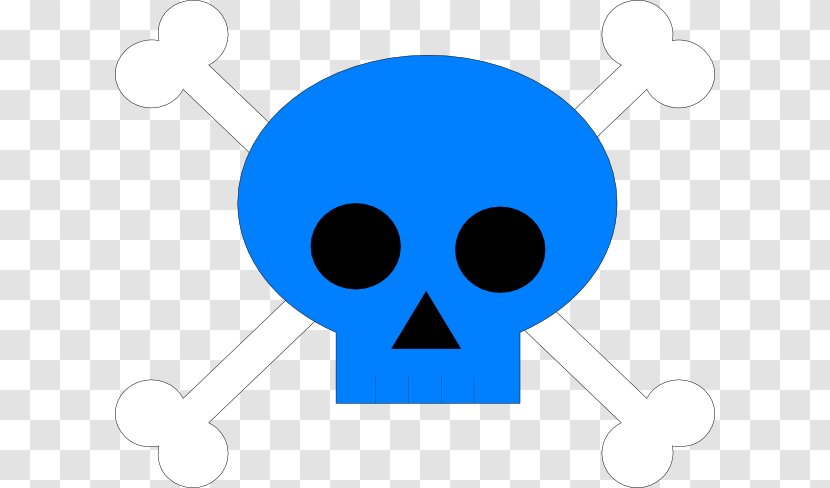 Skull And Crossbones Clip Art - Cartoon - Blue Transparent PNG