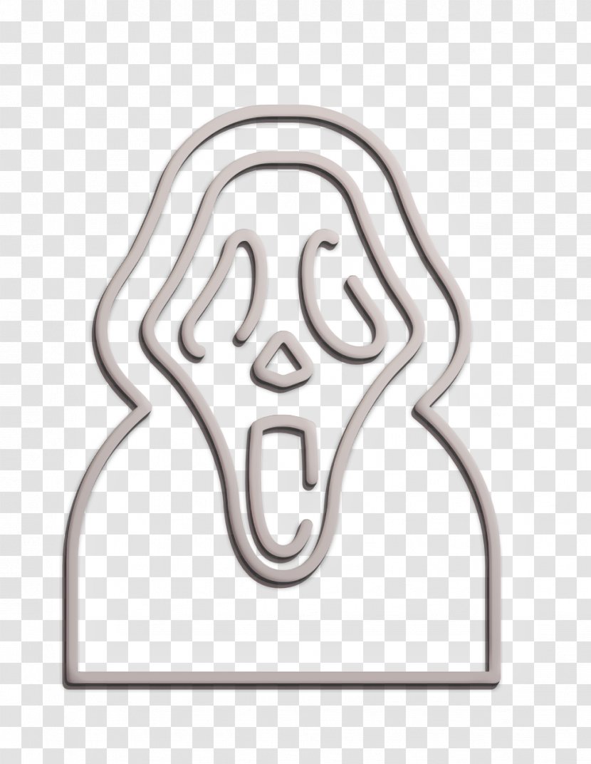 Creepy Icon Ghost Face Halloween - Metal Logo Transparent PNG