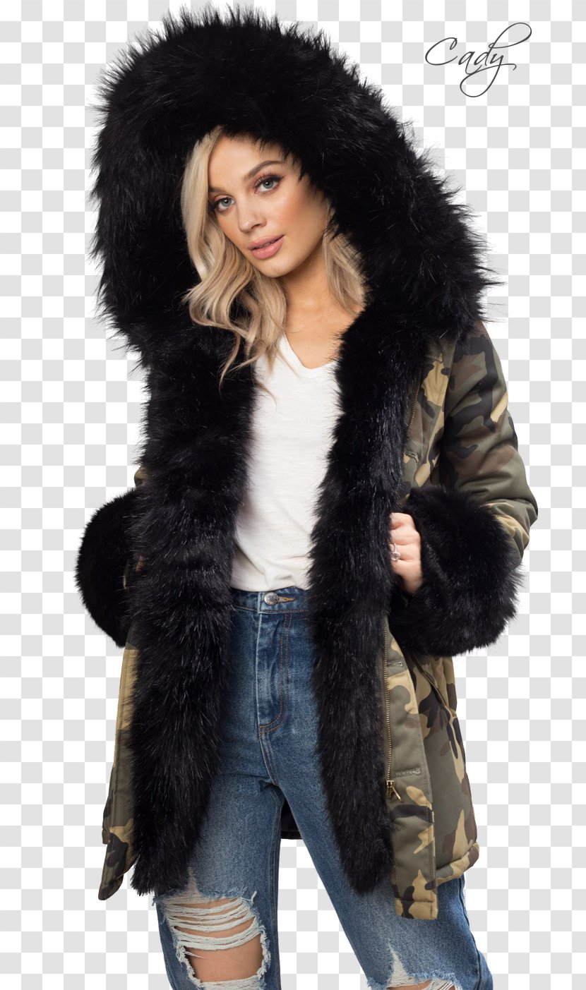 Fake Fur Parka Coat Jacket - Polar Fleece Transparent PNG