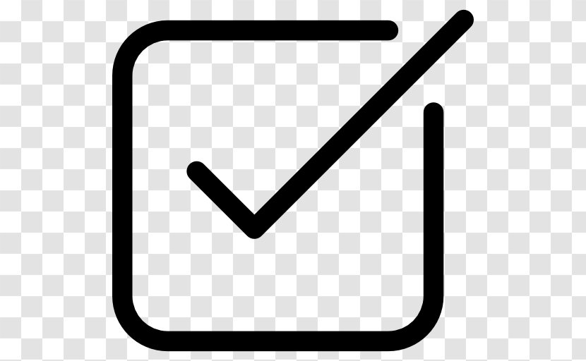 Checkbox Check Mark Clip Art - Black And White - User Interface Transparent PNG