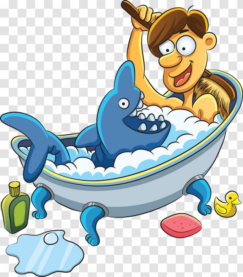 Joke Visual Arts Humour - Food - And A Shark With Bath Transparent PNG