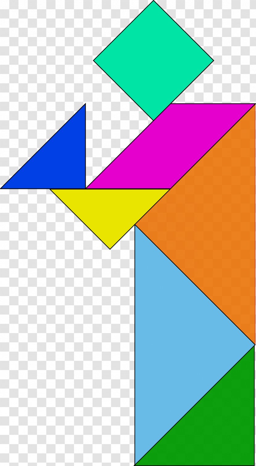 Tangram Puzzle Game Clip Art - Green - Area Transparent PNG
