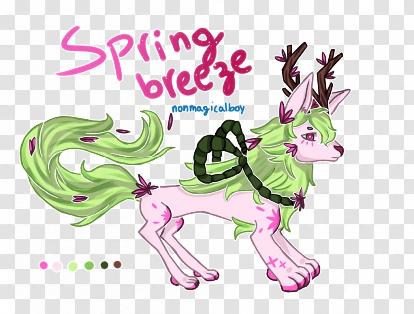 Deer Clip Art Illustration Horse Pink M - Spring Breeze Transparent PNG