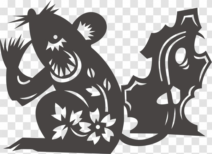 Rat Chinese Zodiac Astrology Rabbit - Paper-cut Transparent PNG