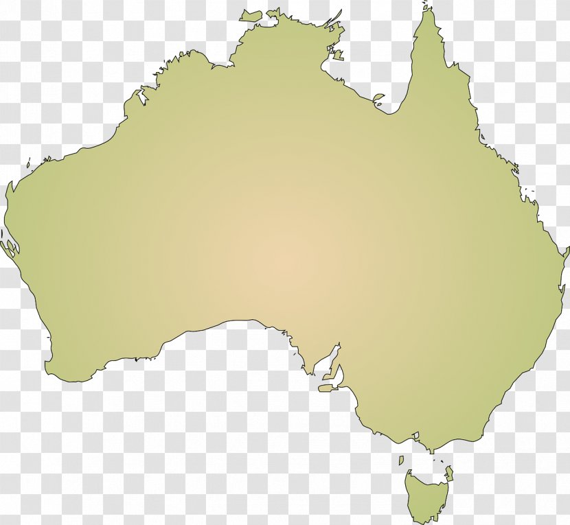Australia World Map Clip Art - Blank Transparent PNG