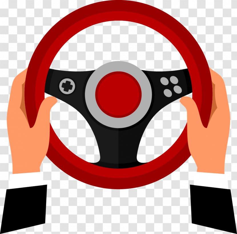 Car Steering Wheel - Cartoon - Hand Transparent PNG