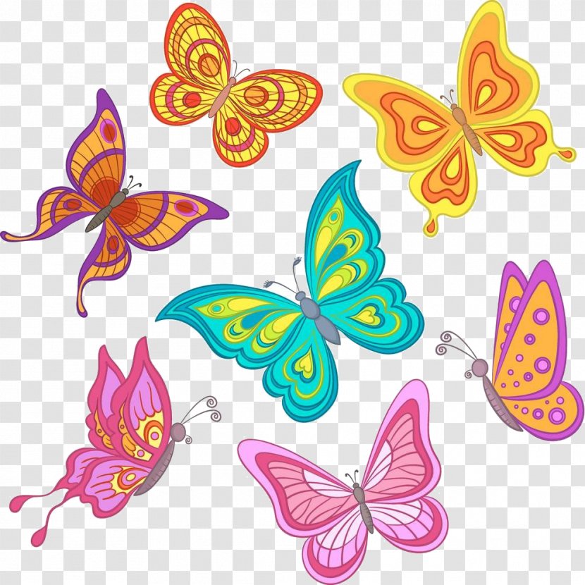 Butterfly Cartoon Stock Illustration Royalty-free - Brush Footed Transparent PNG